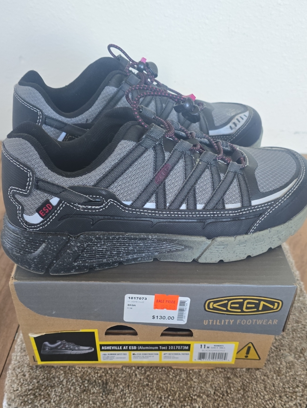 Keen Women’s Gray and Black Asheville II Athletic Shoes